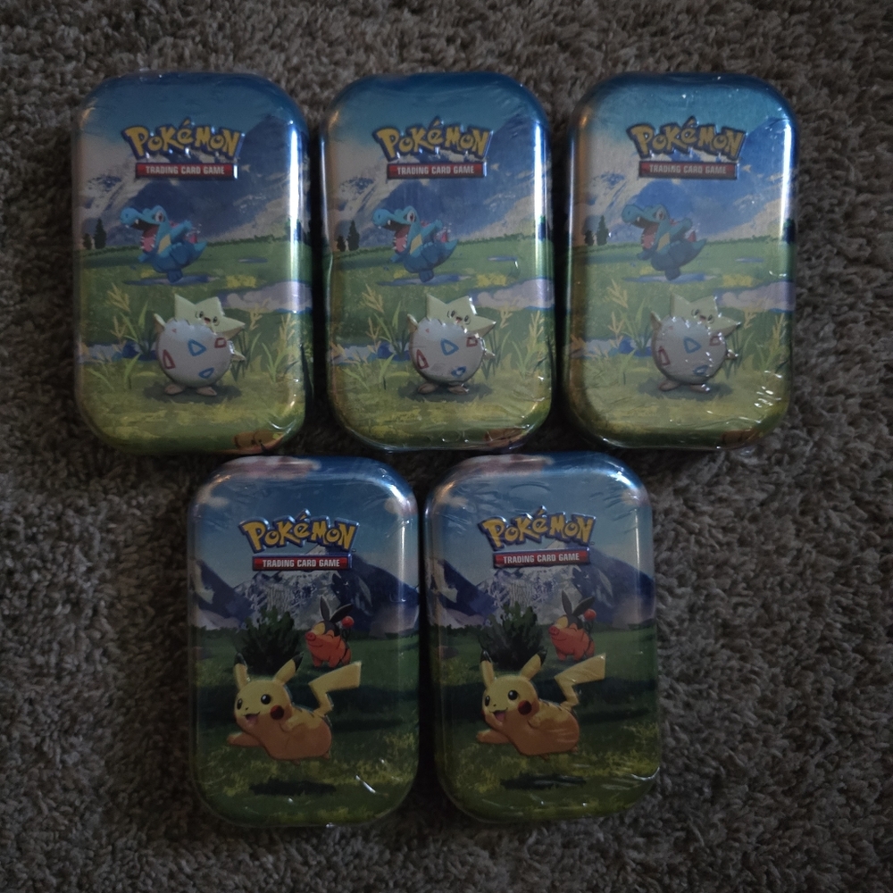 X5 Pokemon Mini Tins SEALED